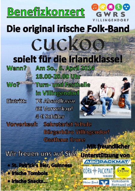 Vorankündigung Benefiz-Folk-Konzert